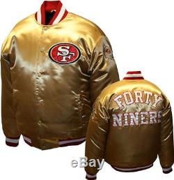 gold 49ers jacket mitchell and ness