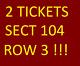 10/20 San Francisco 49ers @ Washington Redskins 2 tickets Sect 104 Row 3