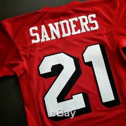 100% Authentic Deion Sanders 94 49ers Mitchell Ness NFL Jersey Size 40 M Mens