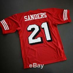 100% Authentic Deion Sanders 94 49ers Mitchell Ness NFL Jersey Size 44 L Mens