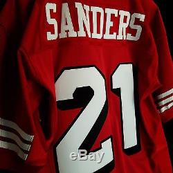 100% Authentic Deion Sanders Mitchell & Ness 49ers NFL Jersey Size 44 L