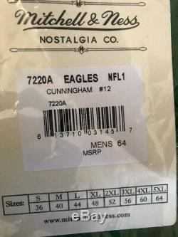 100% Authentic Randell Cunningham Mitchell & Ness Eagles NFL Jersey Mens Size 64