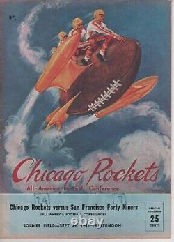 1946 San Francisco 49ers Vs. Chicago Rockets Program-aafc First Year-rare