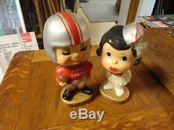 1960's RARE Football Kissing Pair Nodders Bobbleheads San Francisco 49ers