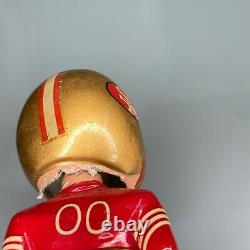 1960's VINTAGE SAN FRANCISCO 49ers FOOTBALL BOBBLE HEAD NODDER JAPAN GOLD BASE
