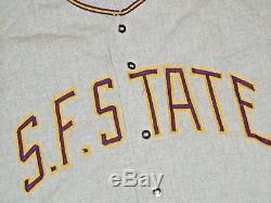 1960s SAN FRANCISCO STATE GAME USED VINTAGE FLANNEL BASEBALL JERSEY GIANTS 49ers