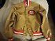 1980s Vintage Gold Satin NFL San Francisco 49ers Starter Jacket Large L