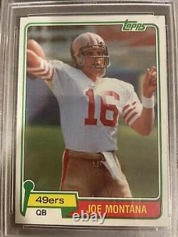 1981 Joe Montana Topps #216 Rookie RC Football Card PSA MINT 9