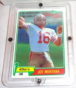 1981 TOPPS #216 JOE MONTANA SAN FRANCISCO 49ers FOOTBALL ROOKIE TRADING CARD 8/9