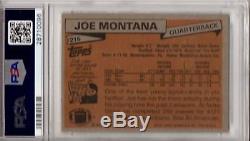 1981 Topps #216 Joe Montana Rookie Card PSA 8 NMMT San Francisco 49ers