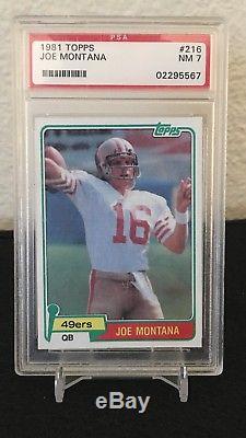1981 Topps #216 Joe Montana Rookie Card RC PSA 7 San Francisco 49ers NFL