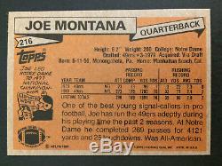 1981 Topps #216 Joe Montana S. F. 49ers RC Football Rookie Card NM/MInt (OC)