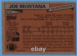 1981 Topps #216 Joe Montana VG-VGEX MARKED ROOKIE San Francisco 49ers HOF A1749