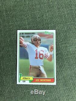 1981 Topps Football #216 Joe Montana Hof Rc Rookie Centered Mint Card