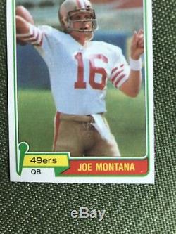 1981 Topps Football #216 Joe Montana Hof Rc Rookie Centered Mint Card