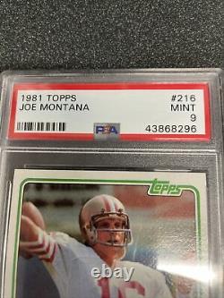 1981 Topps Football Joe Montana ROOKIE RC #216 PSA 9 MINT