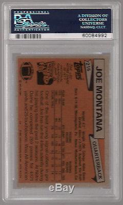 1981 Topps JOE MONTANA #216 Rookie Card RC PSA 9