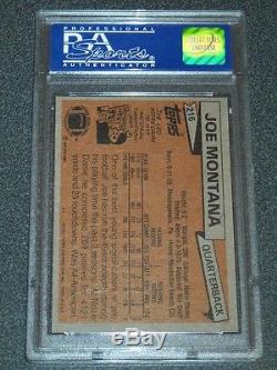 1981 Topps JOE MONTANA RC Rookie Card #216 PSA 9 MINT Condition (Centered)