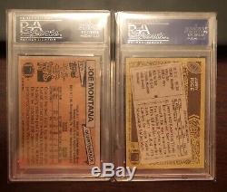 1981 Topps Joe Montana & 1986 Jerry Rice Psa 9 Rookie Lot Both Centered Must See
