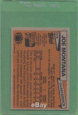 1981 Topps Joe Montana #216 HOF 49ers Rookie Card NM