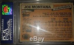 1981 Topps Joe Montana ROOKIE RC #216 PSA 8 NM-Mint 49ers Very Old Label Regrade