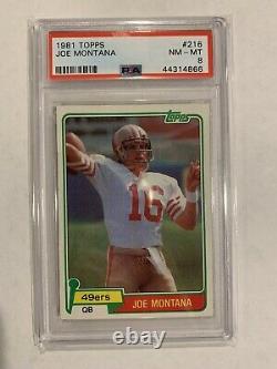 1981 Topps PSA 8 Joe Montana Rookie Card Football #216 RC NFL GOAT HOF NM-MT