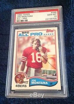 1982 Topps JOE MONTANA All-Pro #488 GEM mint PSA 10 San Fransisco 49ers HOF