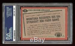 1983 Topps JOE MONTANA Record Breaker Card #4 PSA 10 GEM MINT 49ers HOF