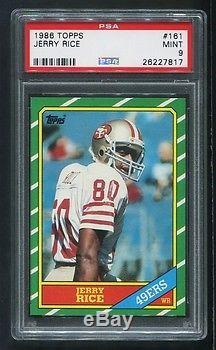 1986 Jerry Rice Topps #161 Rookie 49ers Psa 9