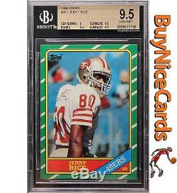 1986 Jerry Rice Topps RC Rookie #161 BGS 9.5 Gem Mint