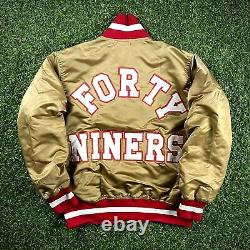 1986 OG Wilson NFL Satin Jacket San Francisco 49ers Sz. 44 Gold Vintage Rice