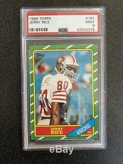 1986 TOPPS Jerry Rice ROOKIE RC #161 PSA 9HOF GOAT Collection