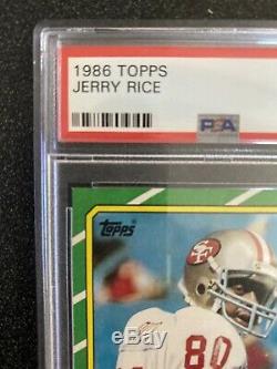 1986 TOPPS Jerry Rice ROOKIE RC #161 PSA 9HOF GOAT Collection