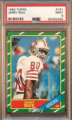 1986 Topps #161 Jerry Rice 49ers RC Rookie PSA 9 Mint