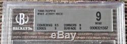 1986 Topps #161 Jerry Rice RC BGS 9 MINT Beckett Graded rookie card =PSA 9 HOF