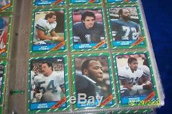 1986 Topps Complete 396 Football Set In Plastic Pages With Graded Jerry Rice Rc