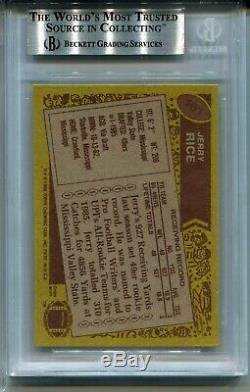1986 Topps Football #161 Jerry Rice Rookie Card RC BGS 9