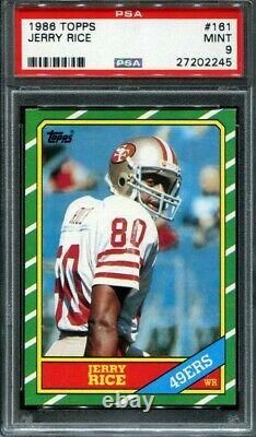 1986 Topps Football Jerry Rice #161 RC Rookie PSA 9