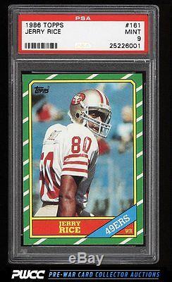 1986 Topps Football Jerry Rice ROOKIE RC #161 PSA 9 MINT (PWCC)