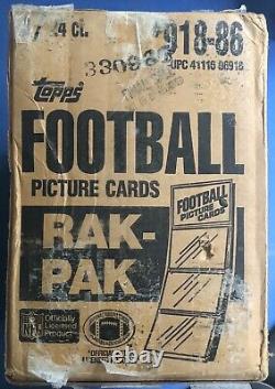 1986 Topps Football Rack Pack Sealed Case with. (3) Unopened & Untouched Boxes