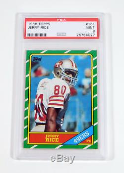 1986 Topps Jerry Rice #161 Rookie 49ers PSA 9