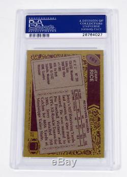 1986 Topps Jerry Rice #161 Rookie 49ers PSA 9