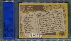 1986 Topps Jerry Rice HOF ROOKIE RC #161 PSA 10 GEM MINT