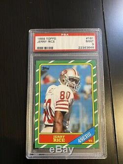 1986 Topps Jerry Rice PSA 9 #161 RC Rookie