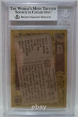 1986 Topps Jerry Rice RC #161 BGS 8 NM-MT SF 49ers GOAT Rookie