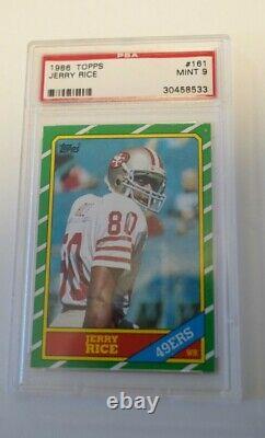 1986 Topps Jerry Rice RC #161 PSA MINT 9! Exceptional Condition