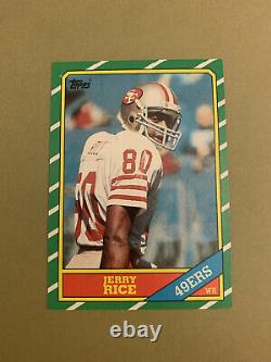 1986 Topps Jerry Rice Rookie Card Rc San Francisco 49ers Hof #161