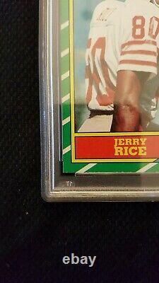 1986 Topps Jerry Rice San Francisco 49ers Rookie (RC) #161 PSA 8