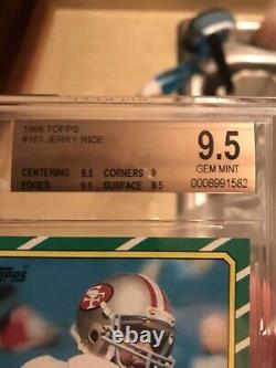 1986 topps jerry rice rookie card! Bgs 9.5 Gem Mint! Very Rare