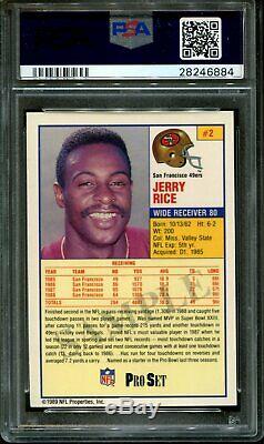 1988 Pro Set Test #2 Jerry Rice 49ers Hof Pop 4 Psa 10 F2519239-884